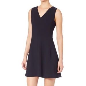 Vince Black V-Neck Mini Dress